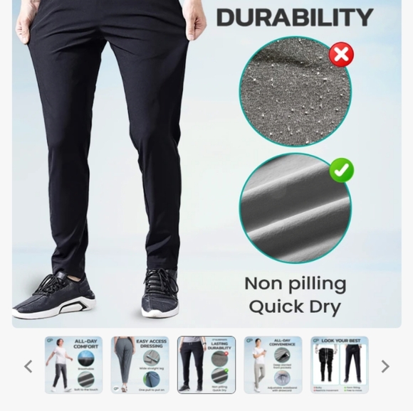 🫟3/$20🫟 Items For $20🖤👖Unisex XL, Regular Full Length Black Glidepants👖🖤 - Picture 5 of 15